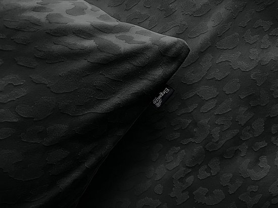 Eleganzzz Dekbedovertrek Micro Mink Leopard - Black - Dekbedovertrek 240x200/220cm - Velvet Dekbedovertrek - 100% Velvet - Lits Jumeaux dekbedovertrekken van Merkloos — afbeelding 2