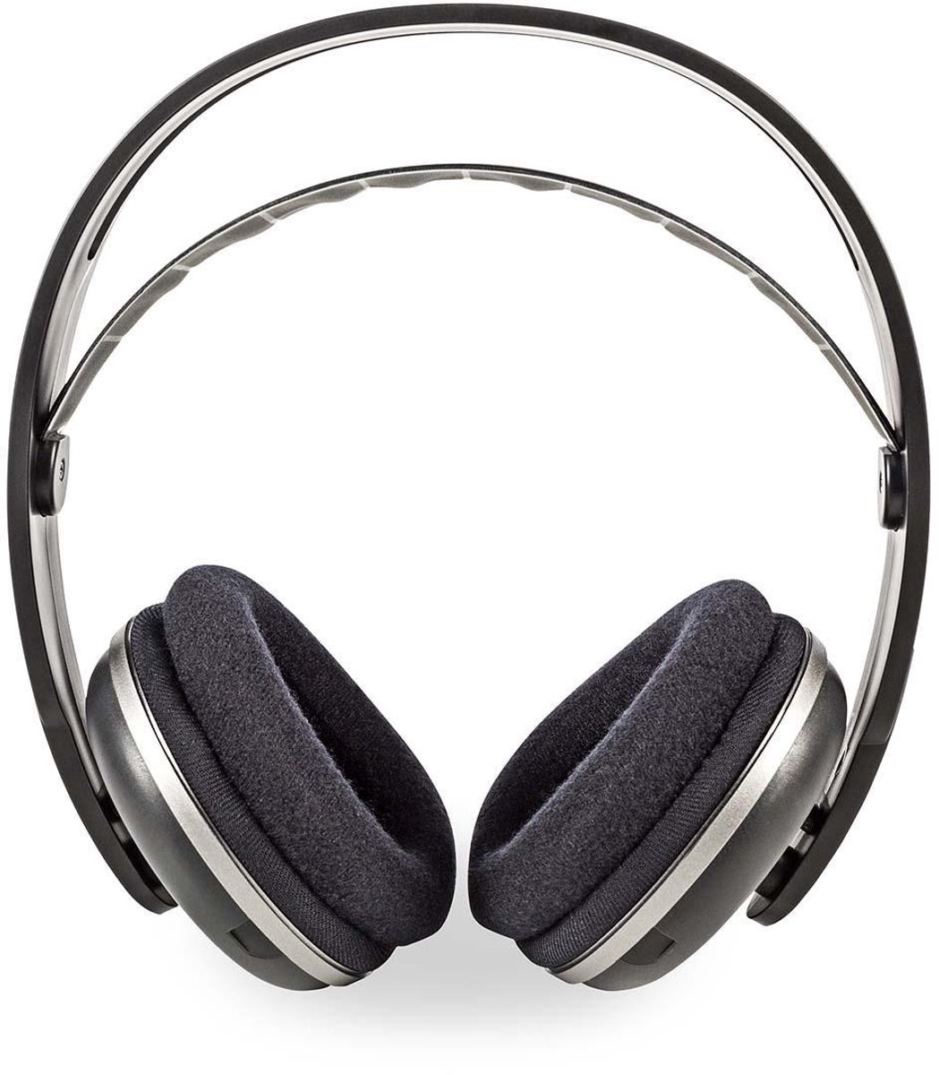Nedis Draadloze TV-Koptelefoon | RF | Over-Ear | Maximale batterijduur: 11 hrs | 100 m | Digitale Audio | Laadstation | Zilver / Zwart