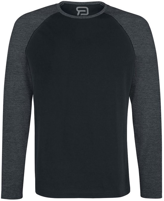R.E.D. Rock-Engineered Design Zwart-grijs shirt met lange mouwen - Heren - S
