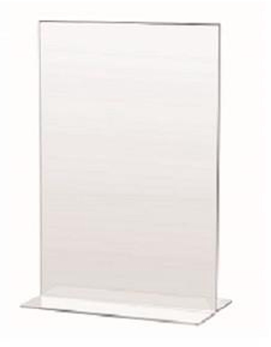 Lebez 7087 menuhouder Tafelbladhouder Transparant Acryl