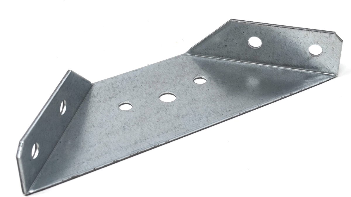4 x Hoekverbindingen - Hoekbeslag - Driehoekig - Verzinkt Staal - 2 mm
