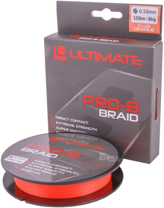 Tresse Ultimate Pro-8 150 m noire 0,08 mm 5 kg | Ligne tressée
