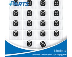Rowenta X-Plorer Serie 140+ RR9197WH Stofzakken (18 Stuks, Plus.Parts® alternatief voor ZR200540)