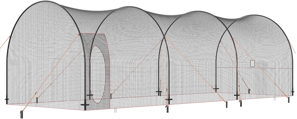 Batting Cage – Honkbal Kooi – Oefenkooi – Softbal Kooi – Pitching Kooi – Extra Ruim 10×3,3×3 Meter – Duurzaam Glasvezel Frame