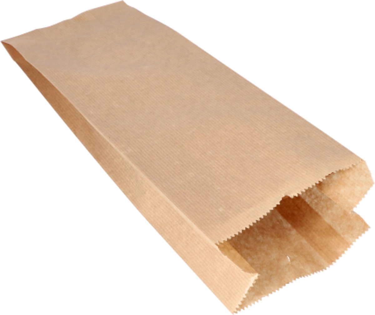 Image of 1000 Papieren zakken aaneengeregen Papier (kraft) 35 cm x 13 cm x 7 cm bruin inhoud 2 kg