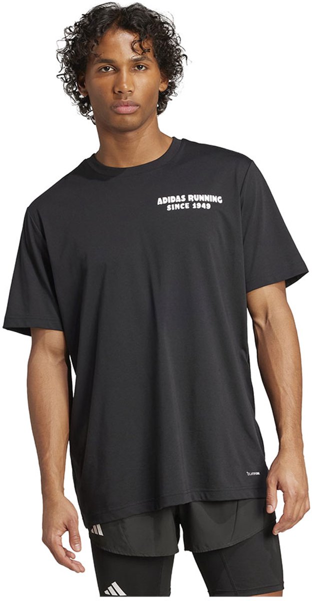 Adidas Running Tacos Later Graphic T-shirt Met Korte Mouwen Man Zwart
