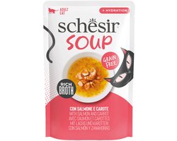 Schesir Complementary in Soep Kattenvoer Nat Zalm & Wortel - 12 x 40 gr - Voordeelverpakking