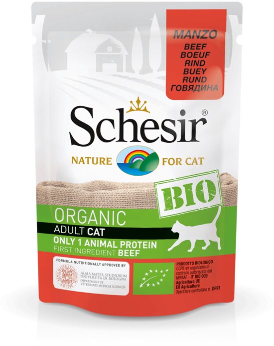 Schesir Kattenvoer Bio Rund - 16 x 85 gr - Voordeelverpakking
