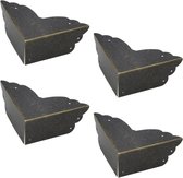 Daity 4-pack - Hoekbeschermers voor meubels - tafelbeschermer - metalen bronzen hoekdecoratie (2.8x2.8x1.2 )