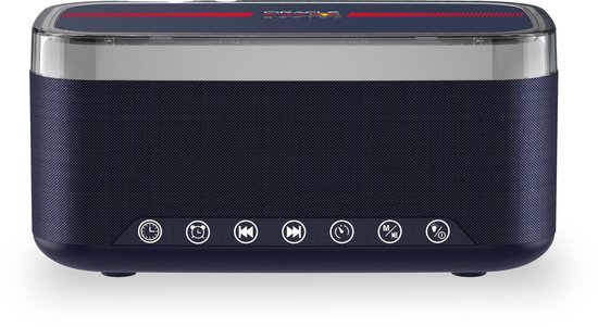 Radio-réveil Oracle Red Bull Racing - Wekker numérique avec chargement sans fil - Haut-parleur Bluetooth - Siècle des Lumières LED Multi - Puissance maximale 30 W - TWS (RB-SK300)