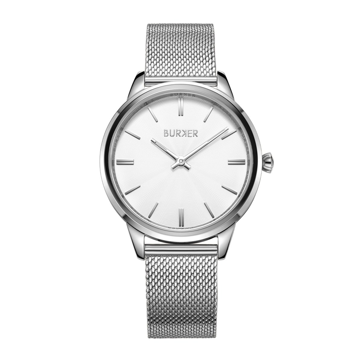 BURKER Emily Horloge Dames - Rond - Zilver - Milanese Band - 36 mm