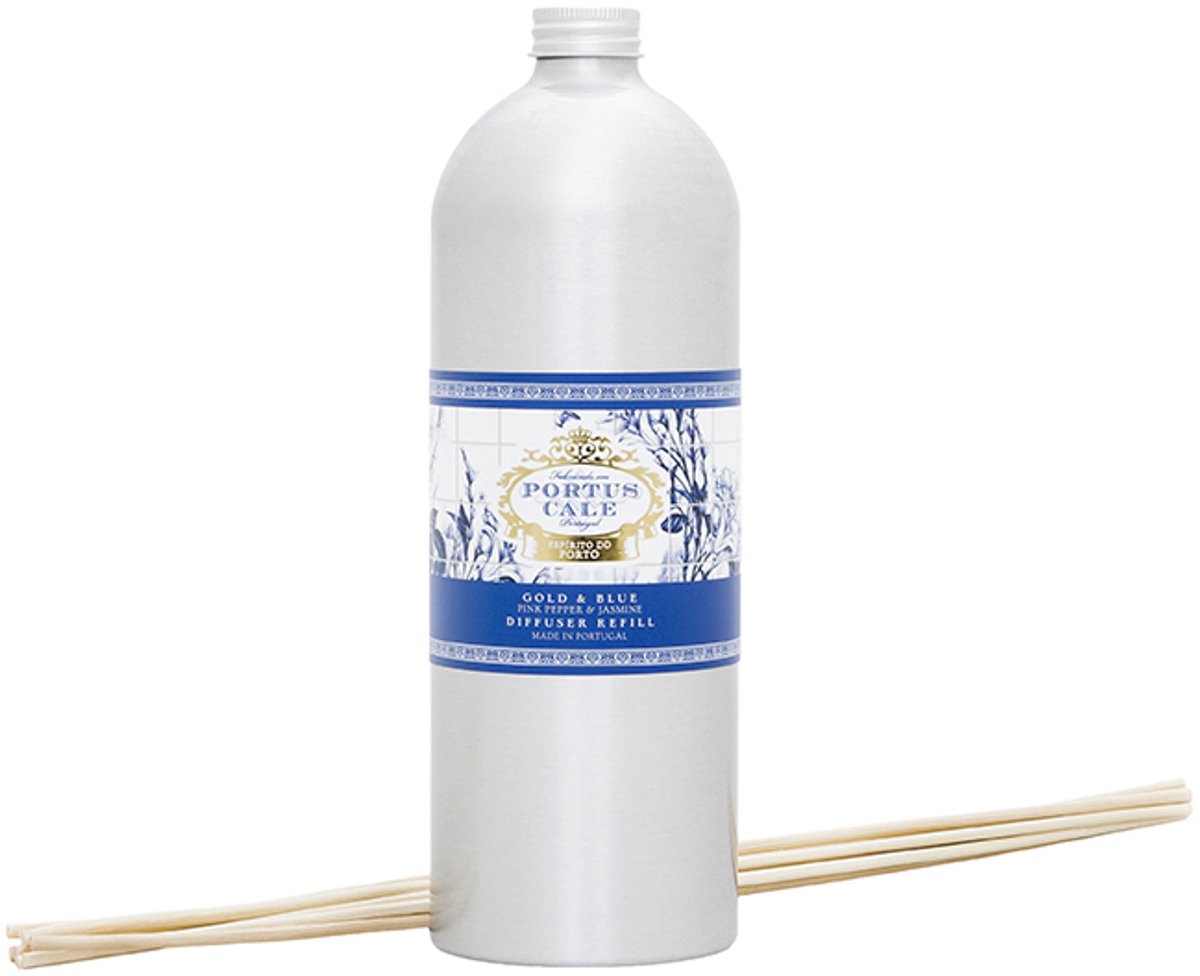 Castelbel - Portus Cale Gold & Blue - Geurstokjes - navulling 900 ml - refill - Portugal