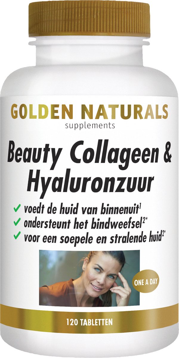 Bol.com Golden Naturals Beauty Collageen & Hyaluronzuur (120 tabletten) aanbieding