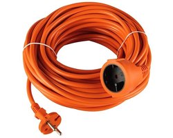 Blow Tuinverlengkabel - 20m - Verlengkabel Buiten - PVC - 2x1.5mm² - H05VV-F2 - Niet Geaard - IP44 - Oranje