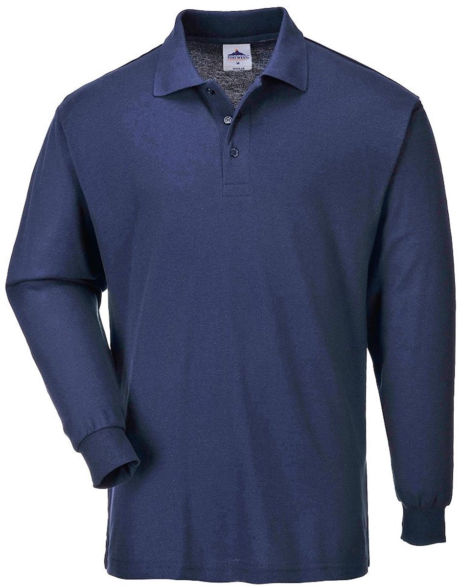 Portwest Poloshirt lange mouw B212 - Marine - L