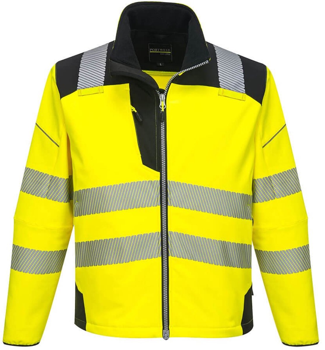 Portwest PW3 Hi-Vis Softshell Jack T402 - Geel/Zwart - L