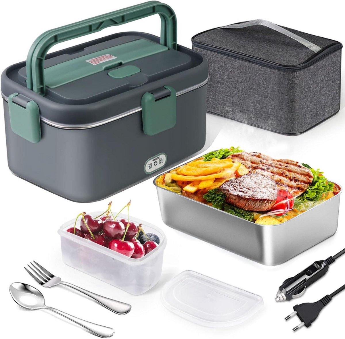 CLVP® Elektrische Lunchbox - Thermos Lunchtrommel - Warme Maaltijd