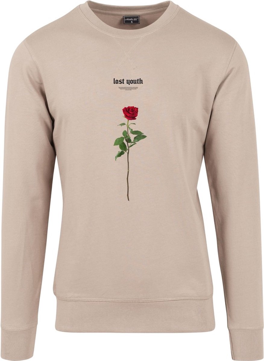 Mister Tee Lost Youth Rose Crewneck sweater/trui S Geel