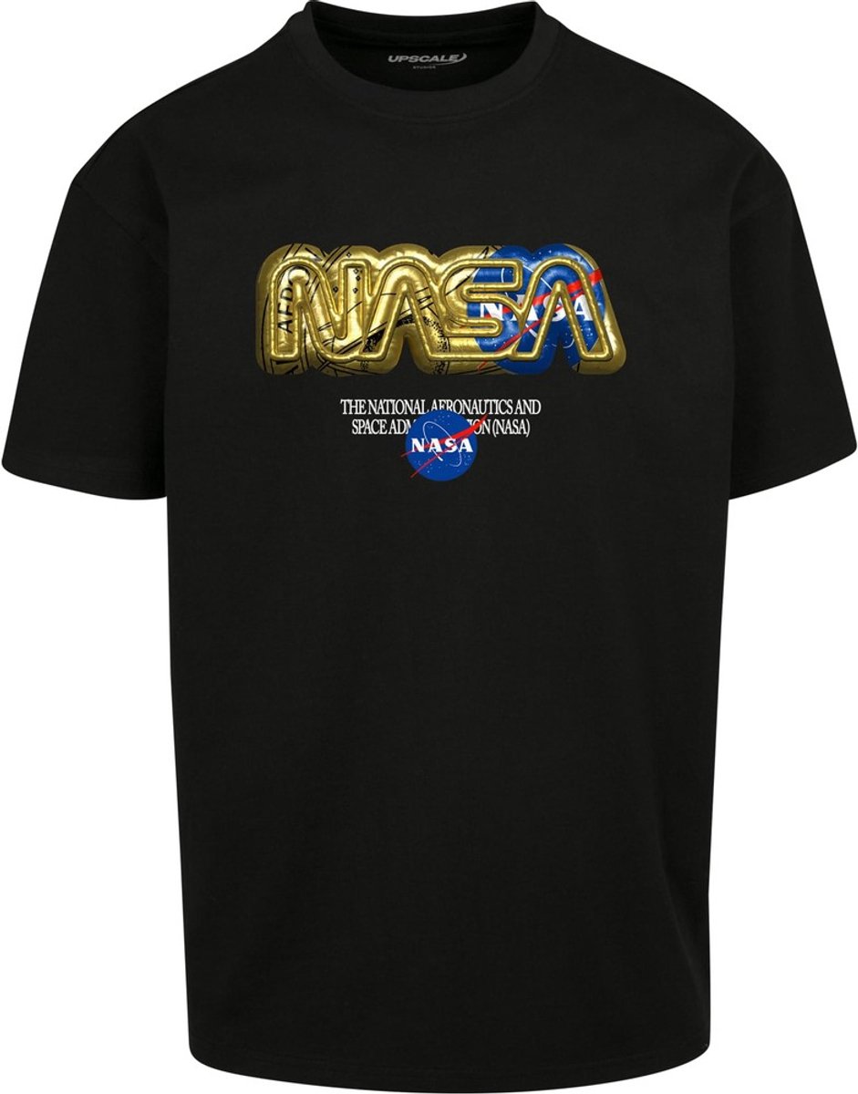 Mister Tee Nasa HQ Oversize Heren T-shirt L Zwart