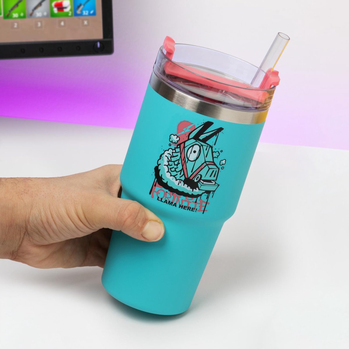 Paladone Fortnite Gamer Thermosbeker - 600 ml, Multi