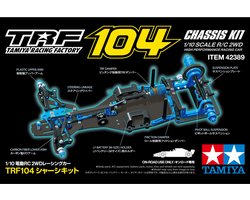 Tamiya Modelbouwpakket Militaire voertuigen - 42389 RC Auto - TRF104 Chassis Kit - 2WD met Aluminium Tuningonderdelen RC Plastic - 1:10 - Modelbouw