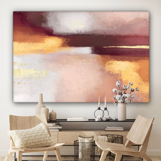 Peinture sur Toile Peinture - Abstrait - Pastel - 180x120 cm - Décoration murale XXL