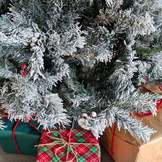 vidaXL Kunstkerstboom pop-up met sneeuw 200 LED's 210 cm | Leen Bakker