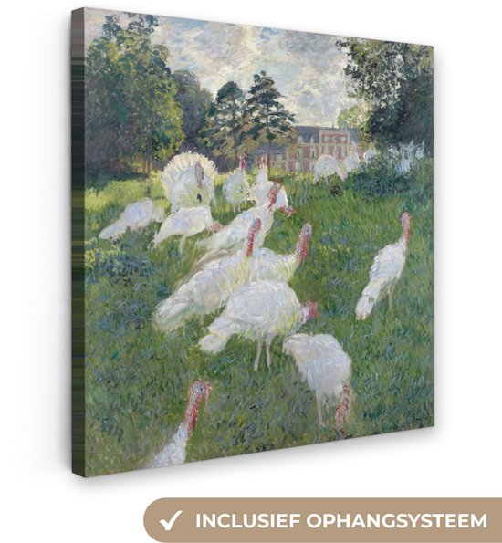 Tableau sur toile Les Dindes - Tableau de Claude Monet - 50x50 cm - Décoration murale