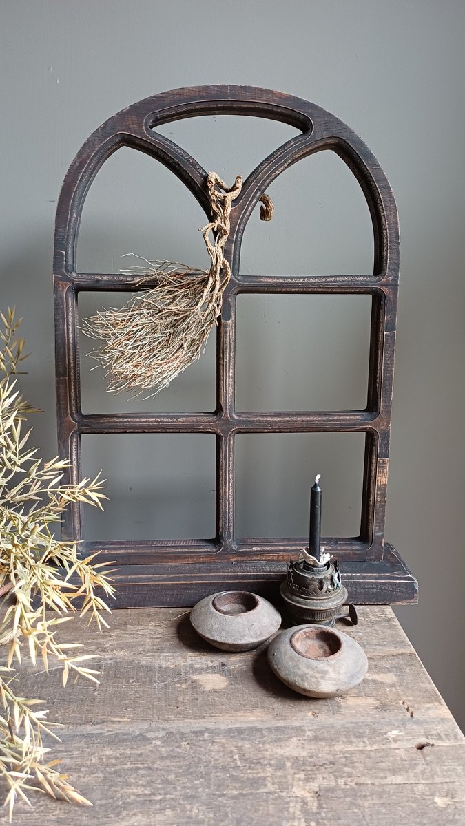 Decoratie raam 54cm stal