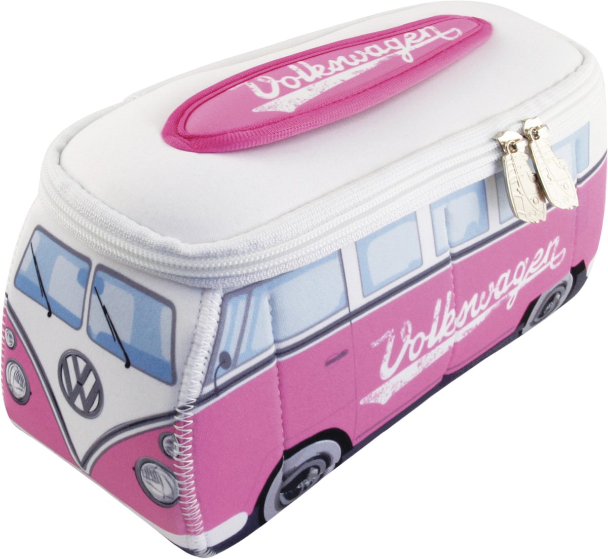 BRISA VW Collection - Volkswagen neopreen universele make-up-, cosmetica-, reisapotheek-tas in T1 Bulli Bus-design