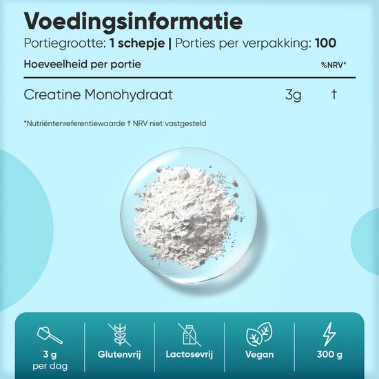 Poudre de Créatine WeightWorld - 300 g - Monohydrate de créatine Puur - 100 portions pour plus de 3 mois