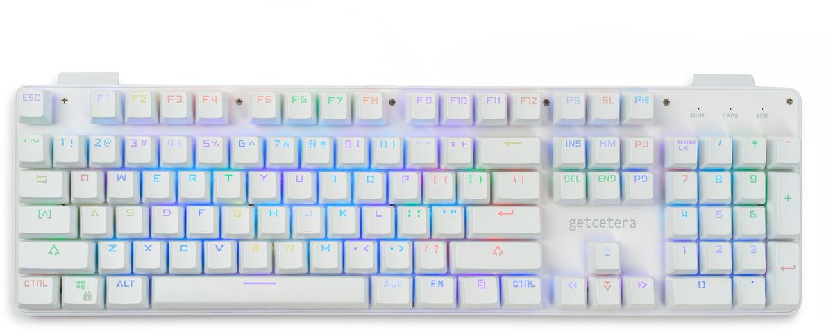 Mechanisch Gaming Keyboard – Red Switches - RGB – Wit– Bedraad