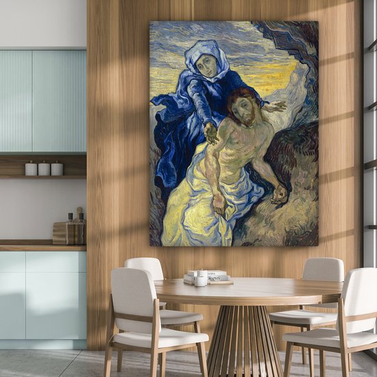 Peinture sur toile 120x160 cm - Décoration murale Pietà (d'après Delacroix) - Vincent van Gogh - Décoration murale salon - Décoration chambre - Accessoires de chambre - Peintures
