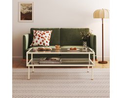Salontafel Lindau 100x50x46 cm cremewit (en.casa)