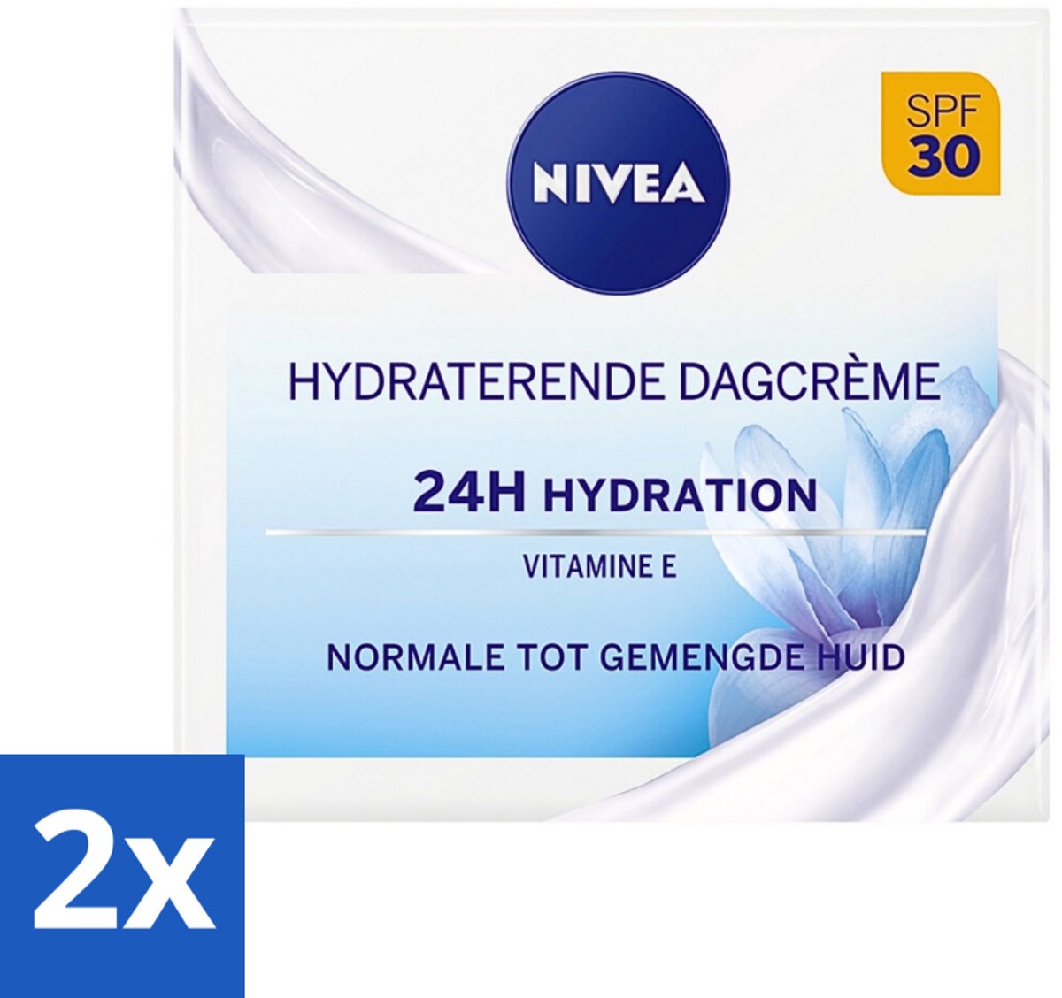 2 x NIVEA - Essentials Dagcrème - Hydraterende Gezichtscrème - Normale tot gemengde huid - SPF 30 - Met Vitamine E & Lotusextract - 50 ml - NIVEA Dagcrème - Hydraterende Dagcrème - Dagcrème Voor Normale Huid - Dagcrème Met SPF - Vitamine E Dagcrème