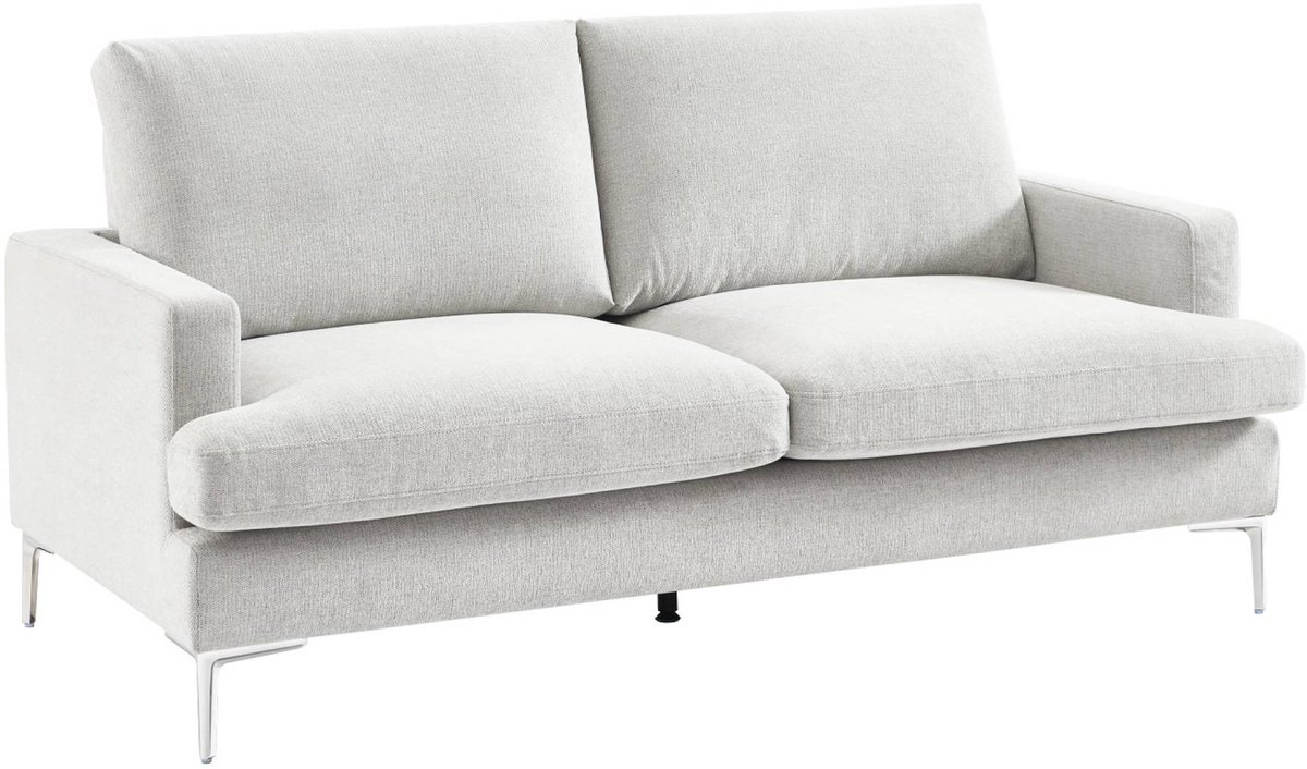 sweeek Bank 3 zitplaatsen in stof l 173 x b 90 x h 89cm - hans Gebroken wit
