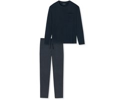 Schiesser Heren Pyjama Donkerblauw