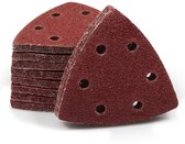 Schuurpapier - 50 Stuks - Korrel 40 - 90mm - 6 Gaten - Driehoekige schuurpads - Schuurvellen - Schuurmachinepapier - Multitool schuurpads - Voor detailschuurmachine, driehoekige schuurschijven