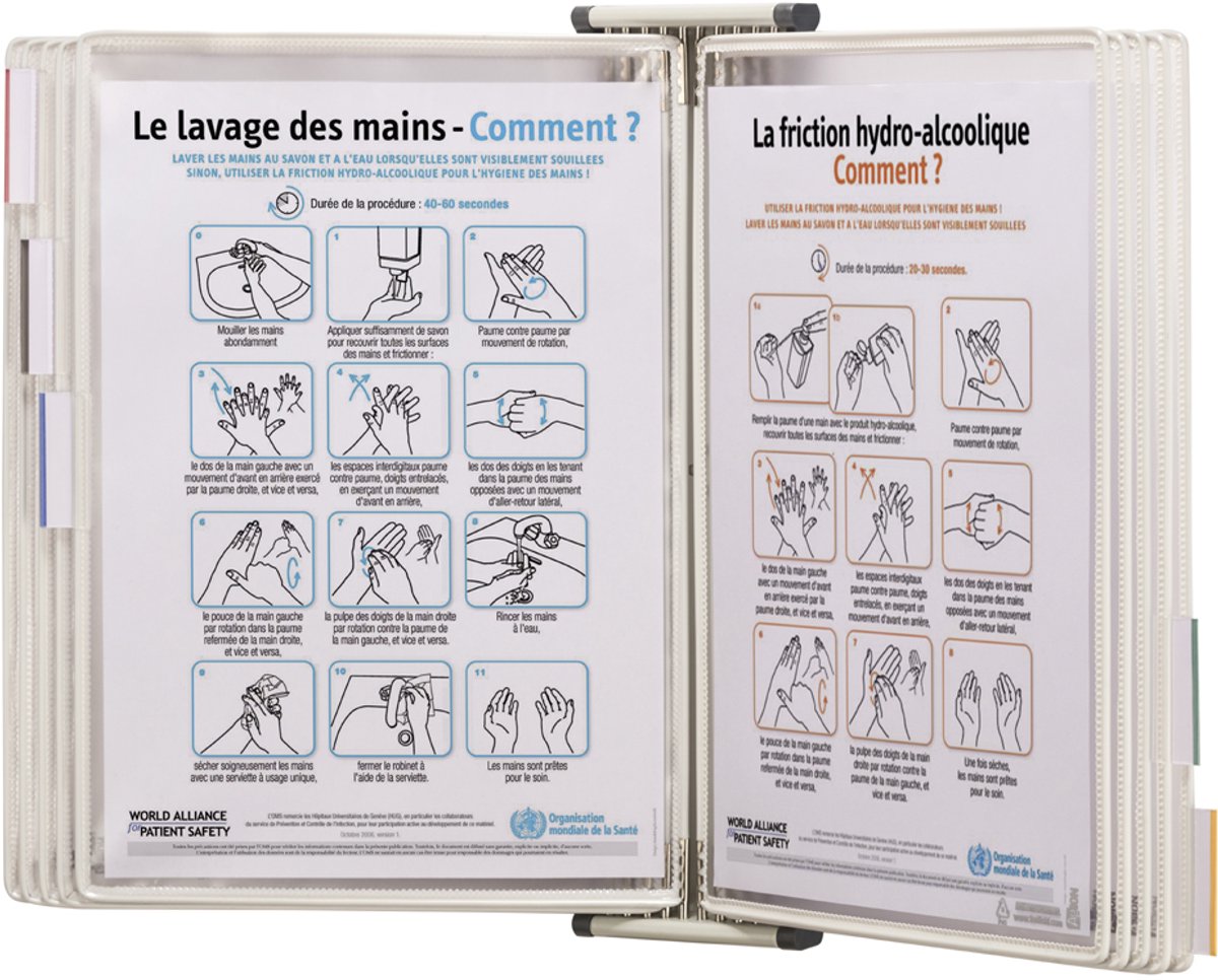 tarifold STERIFOLD display bord roestvrij staal, A4, zwart