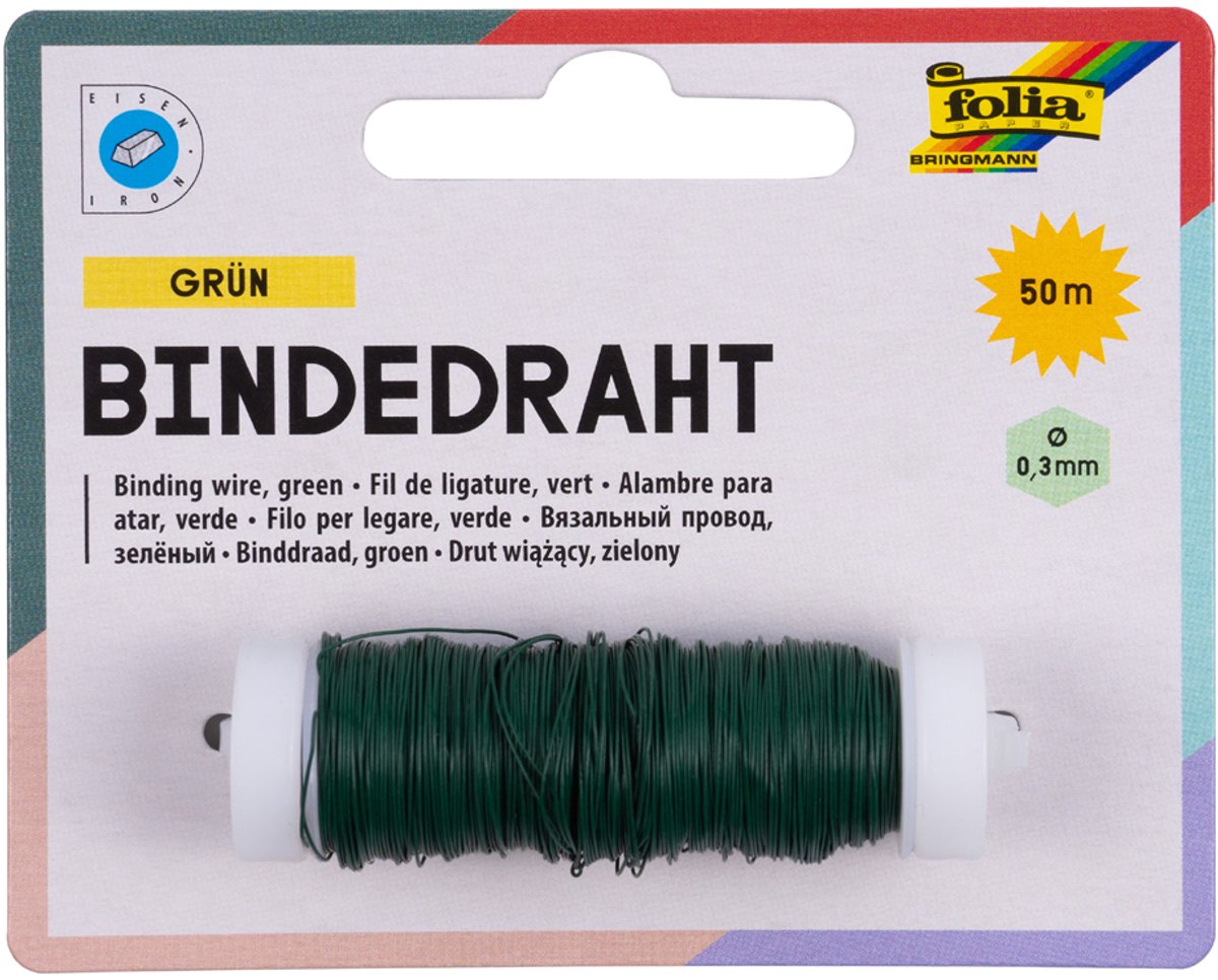 IJzerdraad 0,3 mm x 50 m, groen