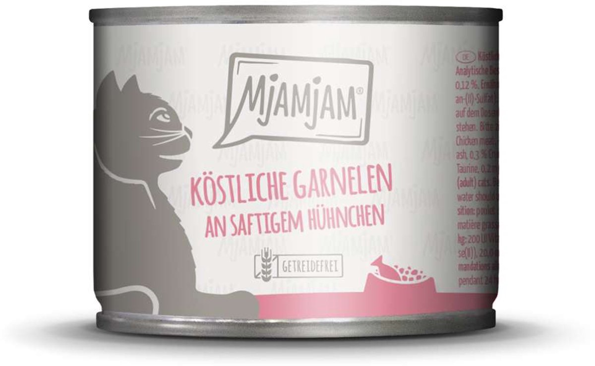MjAMjAM MjAMjAM Cat - Leckere Mahlzeiten Dose 6x200g | Garnele & Huhn
