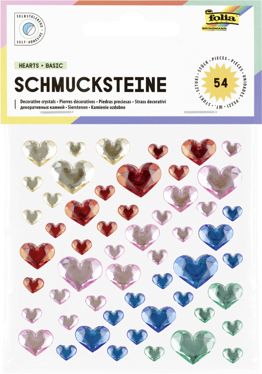 folia Sierstenen HEARTS BASIC, zelfklevend
