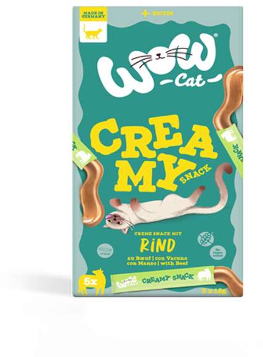 WOW CAT - Creamy Snack 11x5x15g | Rind