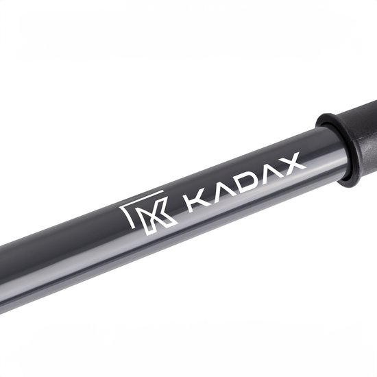 KADAX Tuinhark van metaal, tuingereedschap met metalen kop, gazonhark voor tuin, platte hark voor gazon, hark om te harken, bladbreker met steel (zwart-grijs, 14 tanden) van Merkloos	 — afbeelding 2