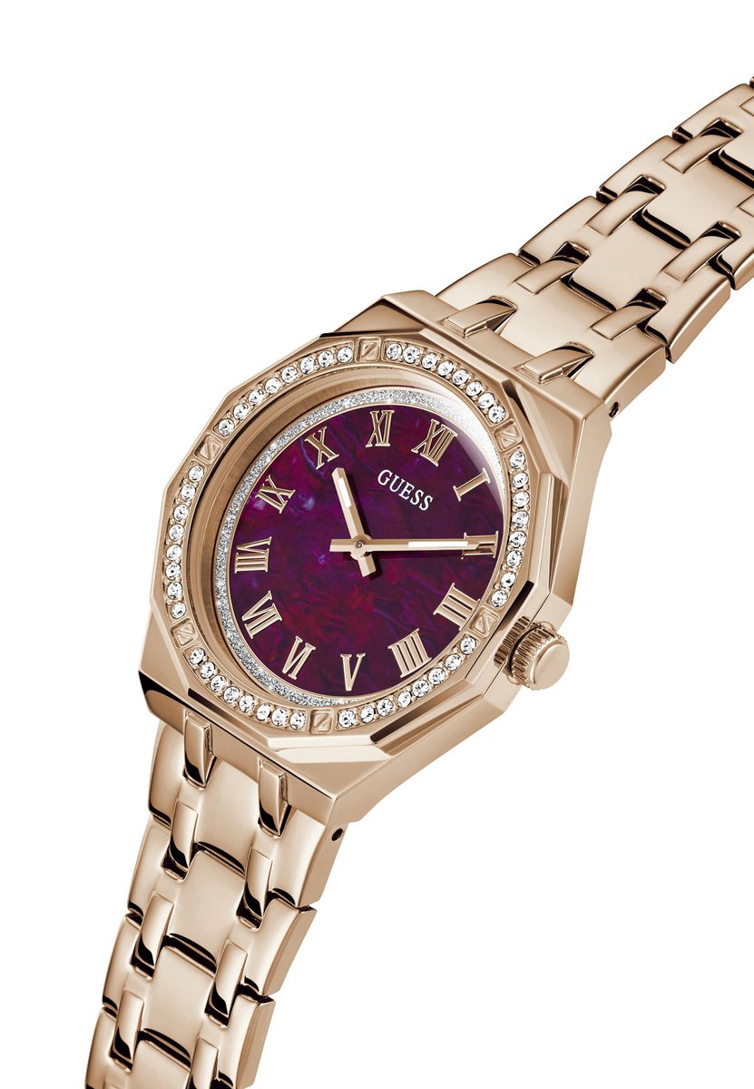 Guess Verlangen Quartz Analoog Horloge Analoog Horloge Roségoudkleurig Kast 100%: Gerecycled Staal | Armband 100%: Roestvrij Staal 36 GW0770L3
