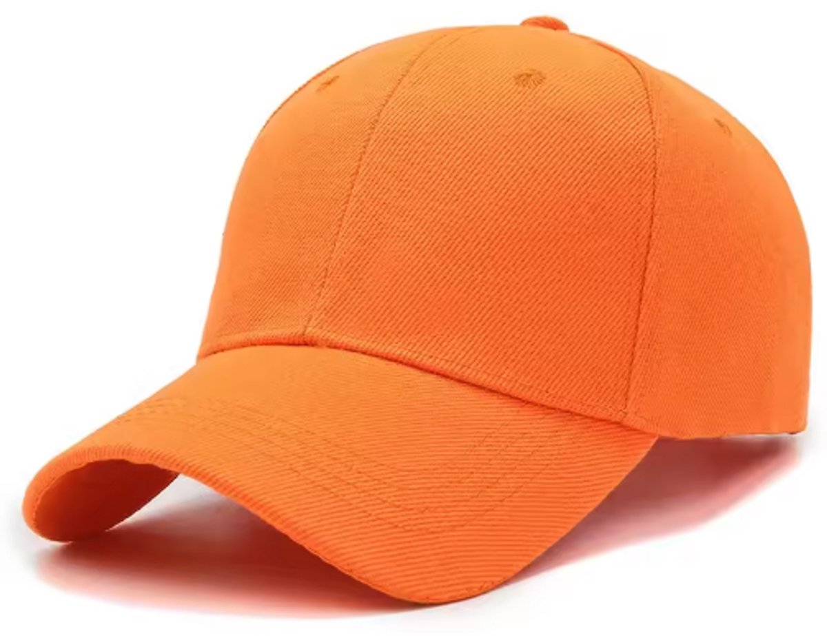 Scoby - Pet - Baseball Cap - Baseball Pet - 6 Panelen - Cotton Hat - Verstelbaar - Katoen - Oranje