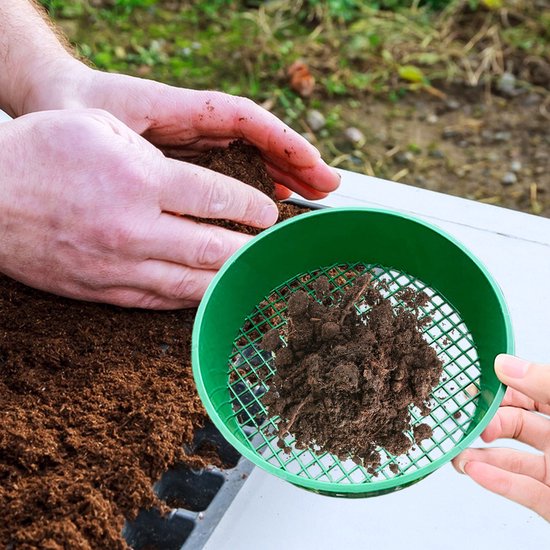 5 stuks - Tuinbodemzeef - Zandzeef - Kunststofzeef - Tuinsteenzandbodemzaailingzeef - Tuinzeef - Bodemzeef - Tuinieren - Tuingereedschap - Tuinplantenzaailingzandsteenfilter van whiqutey — afbeelding 3