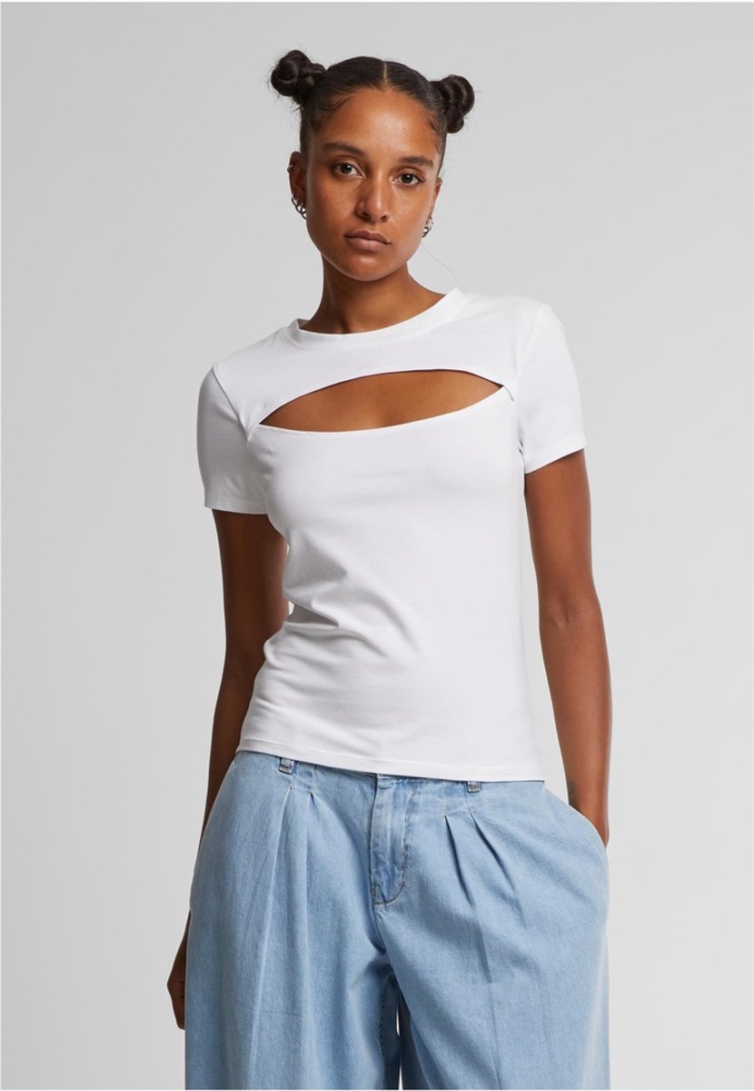 Urban Classics Short Cut Out Top 3XL Wit