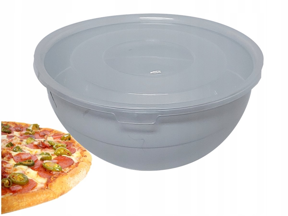Kunststof mengkom met deksel 3L - Keukensaladekom BPA-vrij