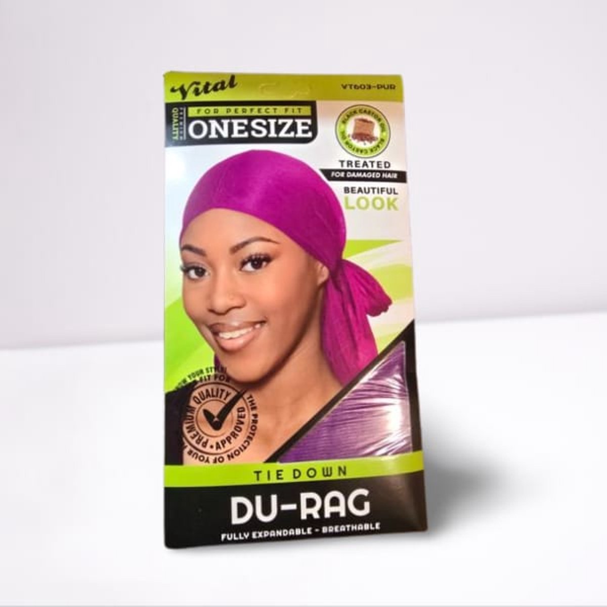 Vital Silky Tie-Down Du-Rag Perfect Fit Onesize PURPLE